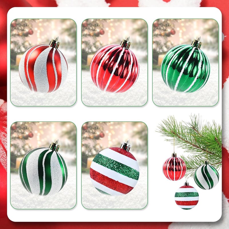 pyntop Christmas Balls Ornaments, 30Pcs Shatterproof Xmas Tree Decorations, Tree Hanging Ball Muti-Color Christmas Ball Ornament Set for Party Decoration Perfect Super Bulbs - Image 3